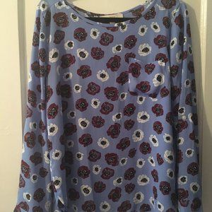 LOFT Women's Floral Blouse Size L